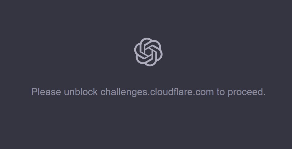 OpenAI website errors due to Cloudflare outage