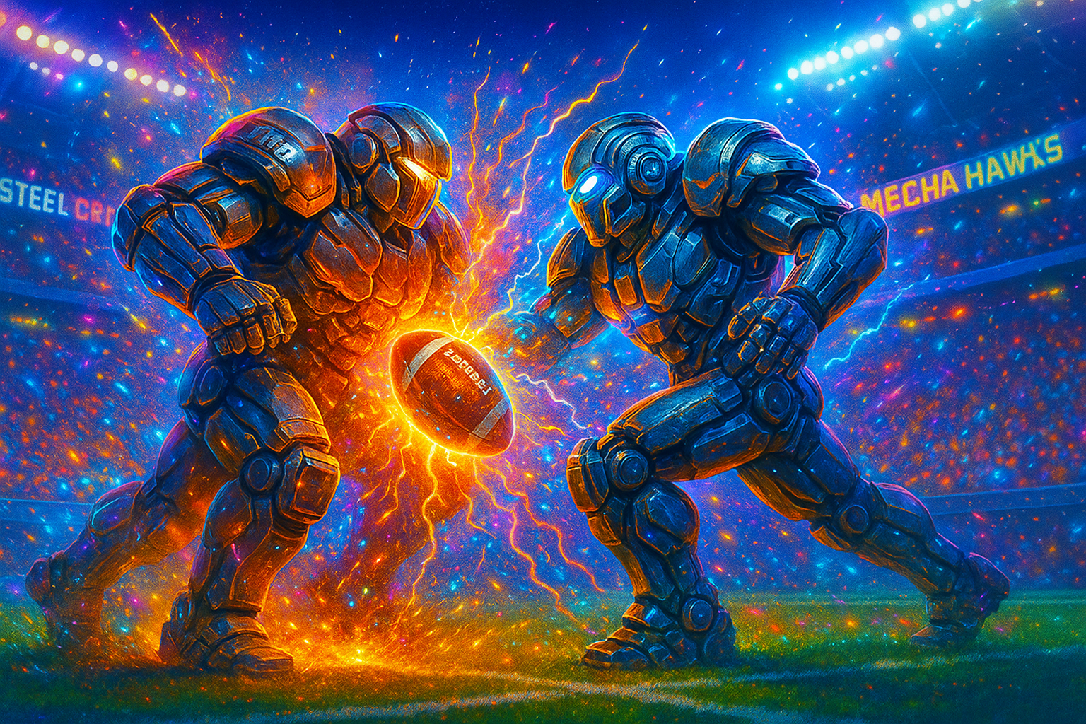 🏈 THE IRON BOWL: STEEL CRUSHERS vs MECHA HAWKS — GRIDIRON OF THE MACHINE AGE
